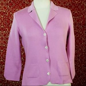 FAIRWAY GREENE lavender cardigan sweater S/M 🗓️